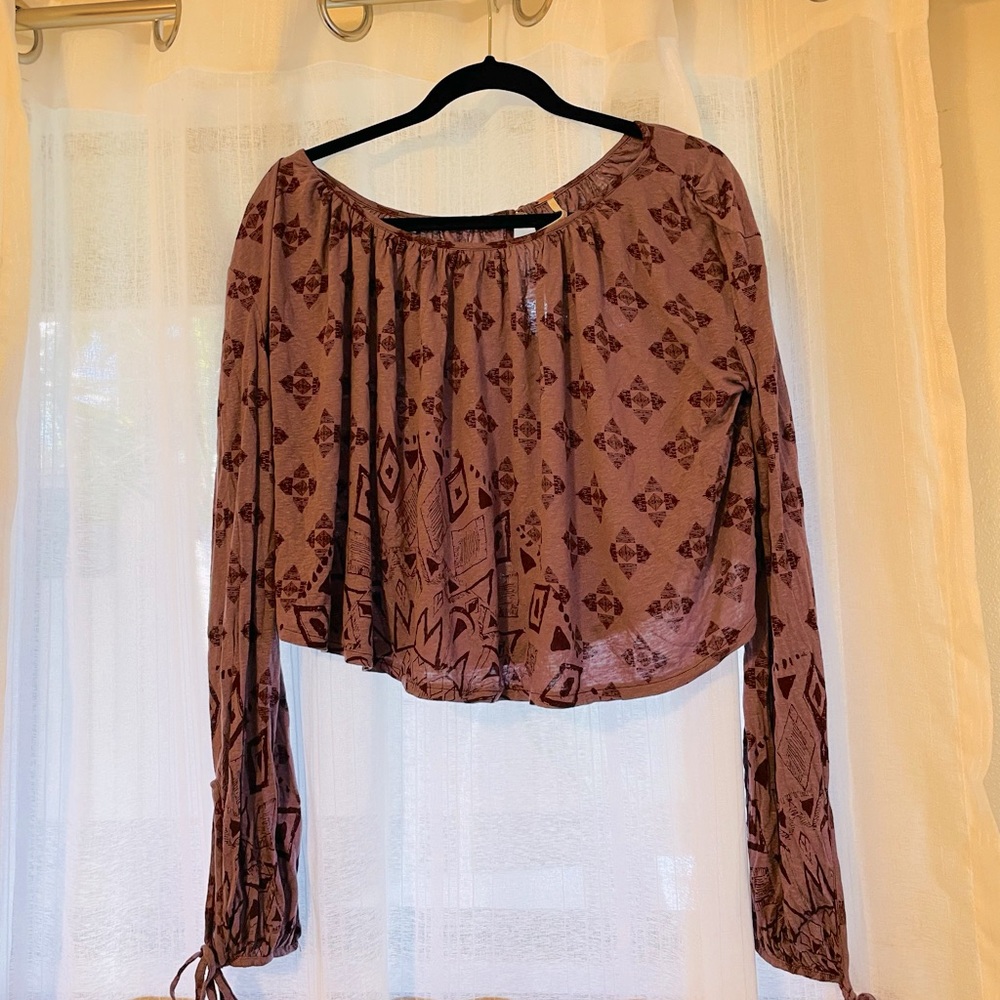 Free People Crop top with long sleeves